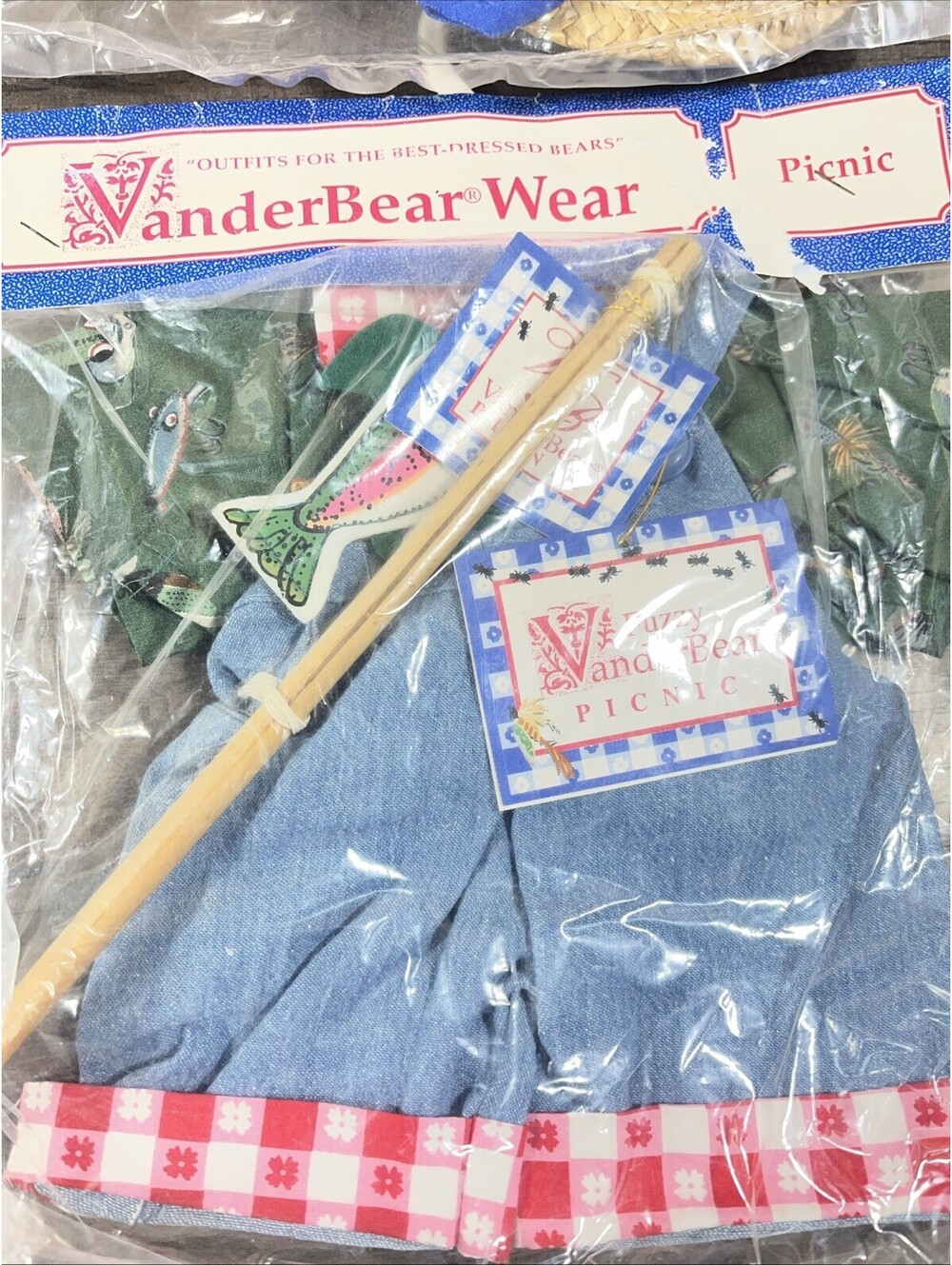 2 NEW VanderBear Wear Outfits: Fuzzy & Fluffy Picnic - Picture 2 of 5